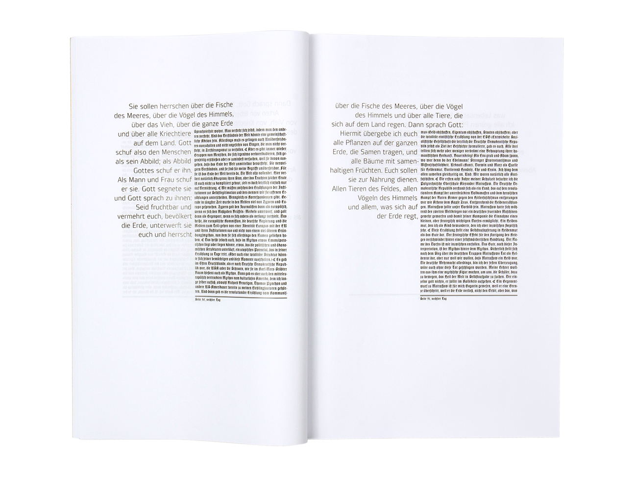 Das Elster Experiment Genesis Bibel E-book Buchgestaltung editorial design Typographie