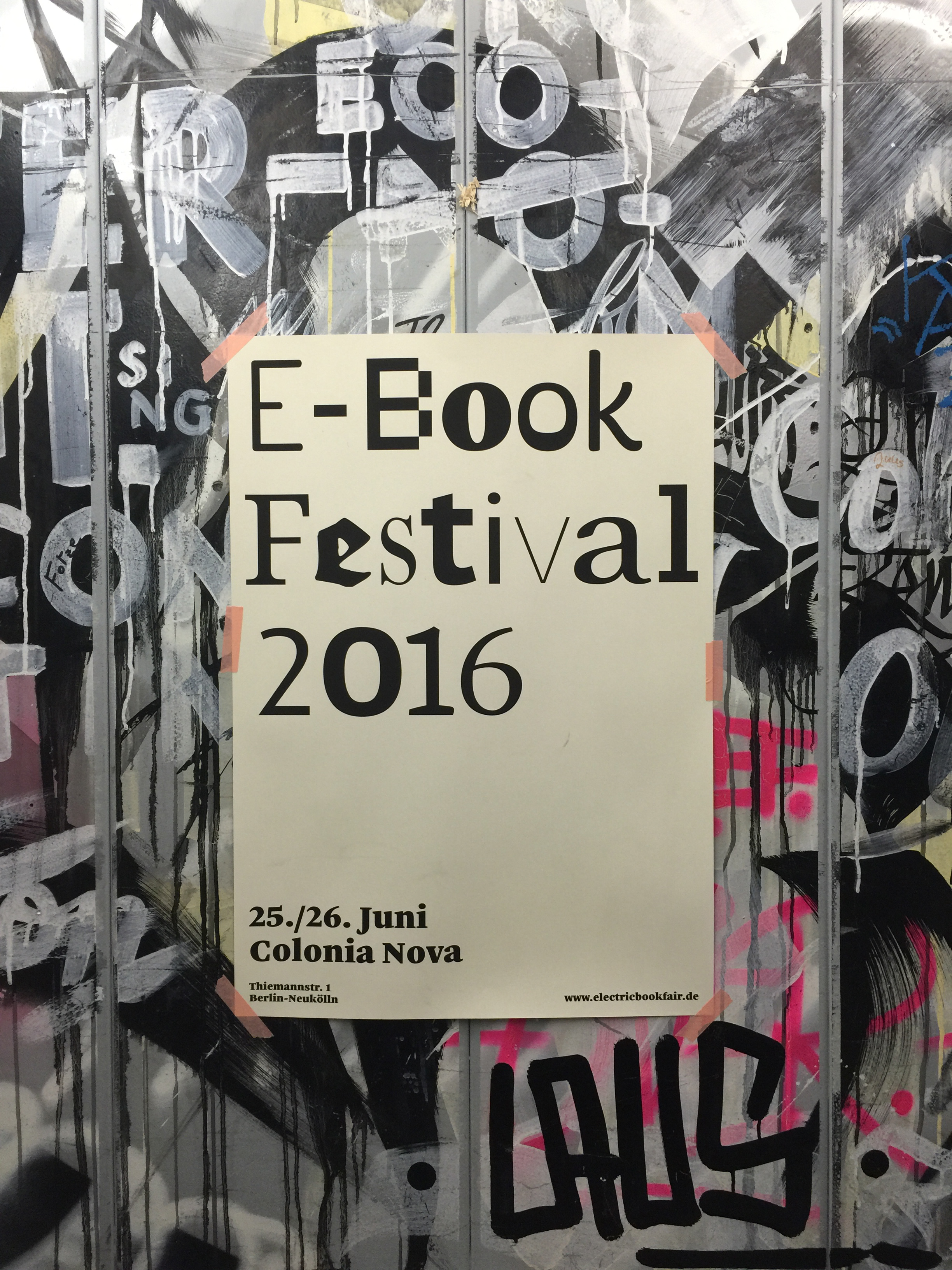 E-Book Festival 2016 Logo Design in use Veranstaltung