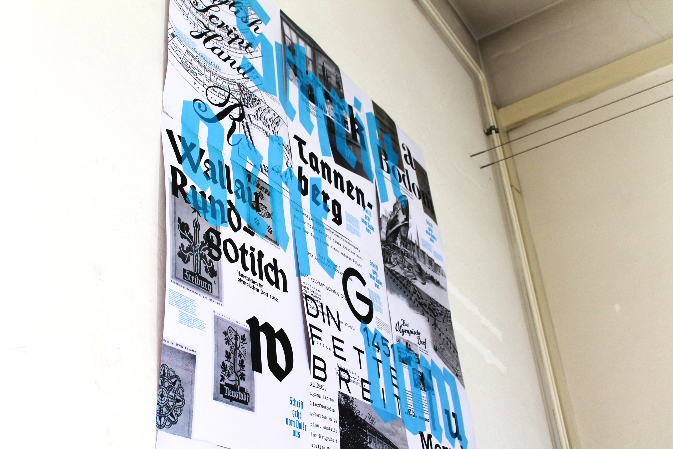 Poster Plakatgestaltung Schrift geht vom Volke aus Poster Plakat 2. Weltkrieg Schriften in Verwendung Blackletter Gebrocheneschrift